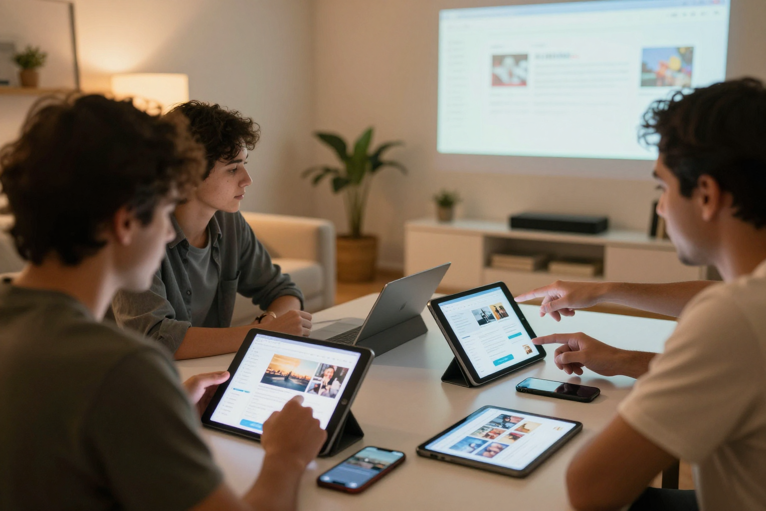 Propietarios consultando la gestión de su comunidad de vecinos desde una app de inteligencia artificial en el móvil
